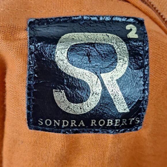 Sondra Roberts Large Orange Shoulder Tote Bag Embroidered Mirrors Coins Tassels - Picture 13 of 15